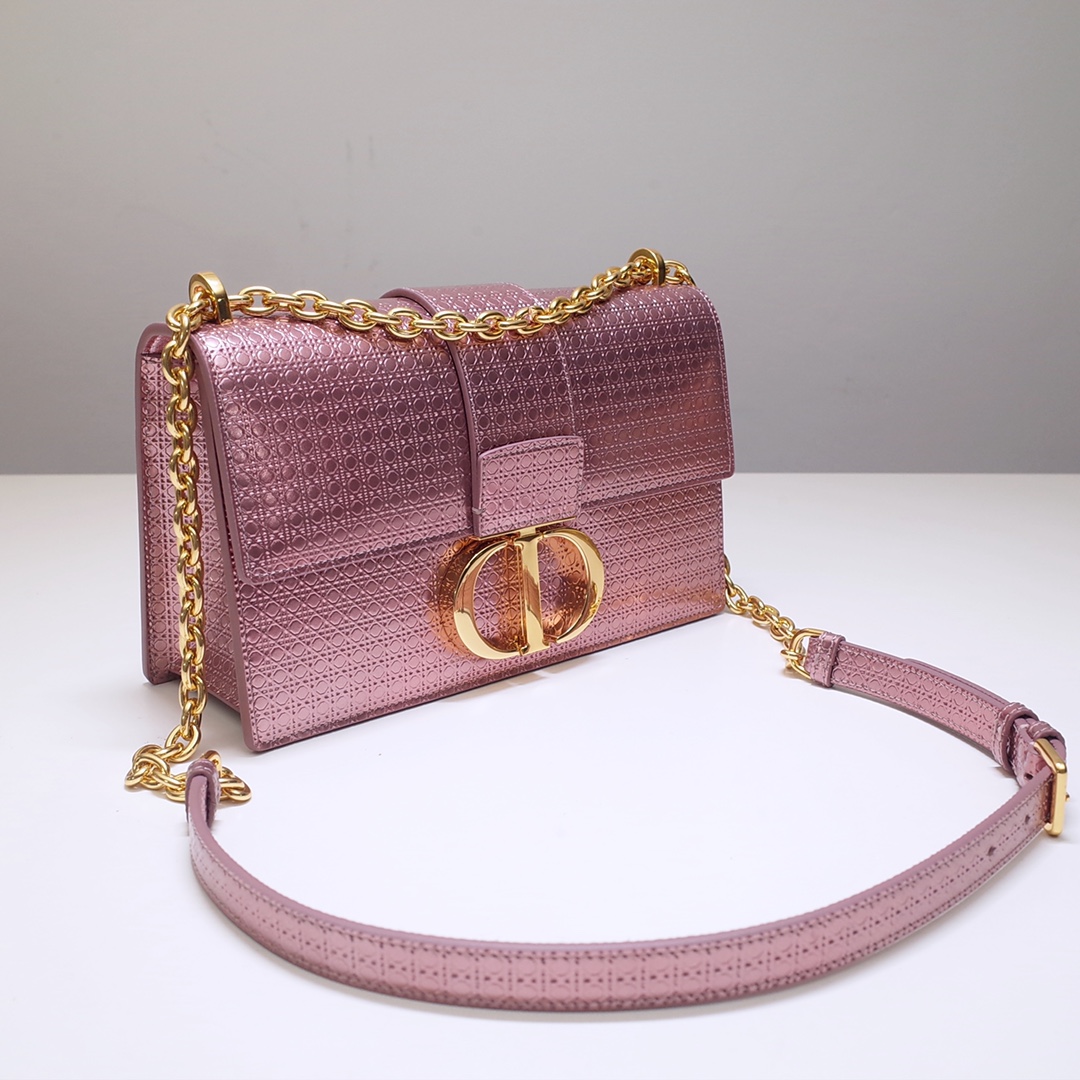 30 Montaigne Chain Bag Pink Purple Calfskin